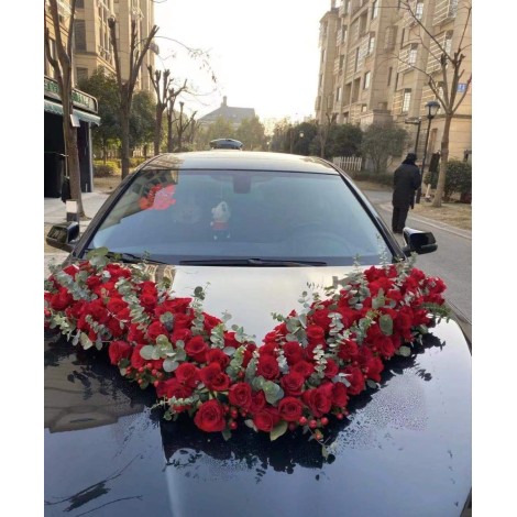 爱意满满婚车纯红色系